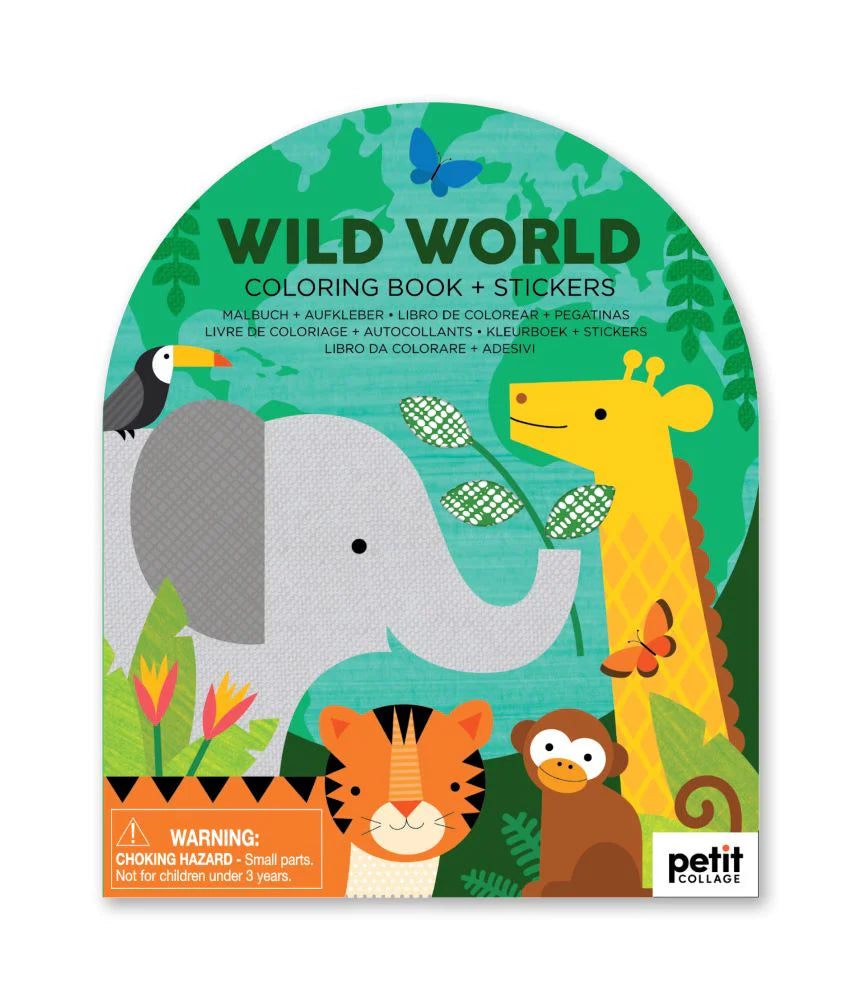 KLEURBOEK MET STICKERS - wilde dieren