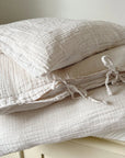 Muslin Junior Bedding - Beige 140x70