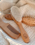 Baby Brush Set Shell / wood&goat hair