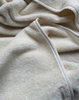 Organic Hooded Towel Creme - with edge