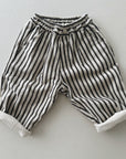 STRIPED TROUSERS - CACAO
