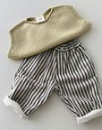 STRIPED TROUSERS - CACAO