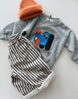 STRIPED TROUSERS - CACAO