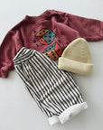 STRIPED TROUSERS - CACAO