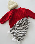STRIPED TROUSERS - CACAO