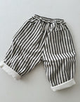 STRIPED TROUSERS - CACAO