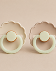 FRIGG BIBS - DAISY Doppelpack NACHT 0-6m - Croissant/Cream