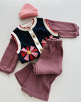 FLEECE TROUSERS KIDS - BORDEAUX