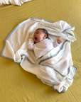 Muslin cotton blanket duo pack - Blue & Beige