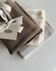MUSLIN CLOTHS 3 PACK - giftset earthy