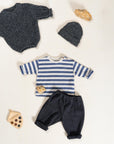 STRIPED JERSEY LS T-SHIRT