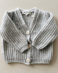 CARDIGAN WOOL - LIGHT GREY