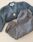 COTTON KNIT CARDIGAN BLUE - BABY & KIDS