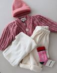 CARDIGAN WOOL - PINK MELANGE