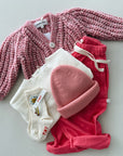 CARDIGAN WOOL - PINK MELANGE