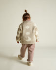Abstract Neutral Moon Star Cardigan
