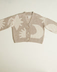 Abstract Neutral Moon Star Cardigan