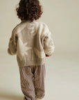Abstract Neutral Moon Star Cardigan