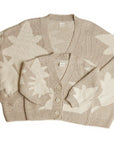 Abstract Neutral Moon Star Cardigan