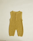 Bay Mustard Knit Romper