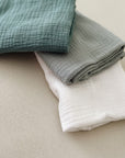 MUSLIN CLOTHS 3 PACK - giftset perfect green