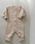 SNAP ONESIE WAFFLE - newborn