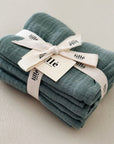 MUSLIN CLOTHS 3 PACK - giftset perfect green