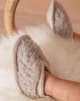 MERINO BOOTIES - milk