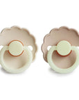 FRIGG BIBS - DAISY Doppelpack NACHT 0-6m - Croissant/Cream