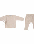 VELVET RIB BABY SET - SOFT SAND