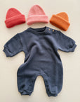 FLEECE JUMPSUIT - DARK BLUE
