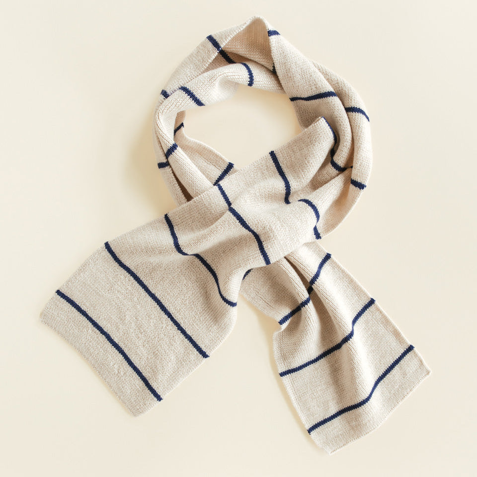 SCARF IGOR - cream/blue
