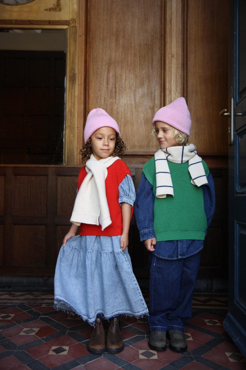 SCARF IGOR - cream/blue