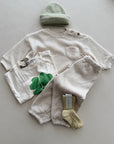 FLEECE TROUSERS - BEIGE MELANGE