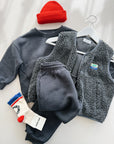 FLEECE SWEATER KIDS - GRAFITE