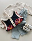 FLEECE SWEATER KDIS - BEIGE MELANGE