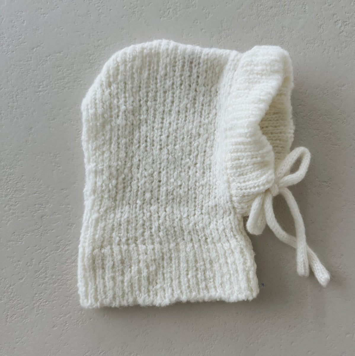 KNITTED BALACLAVA ECRU