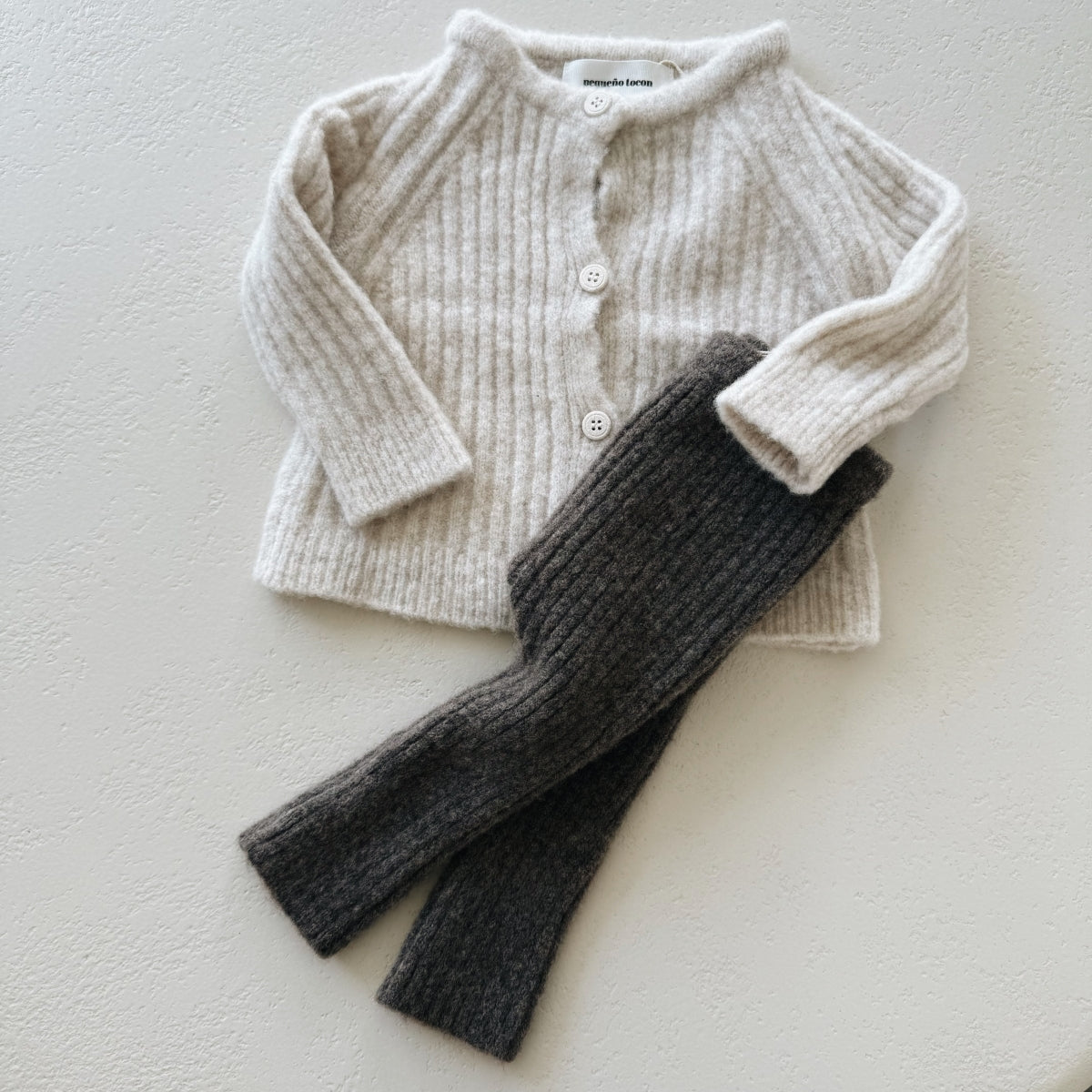 WOOL BABY PANTS - TAUPE