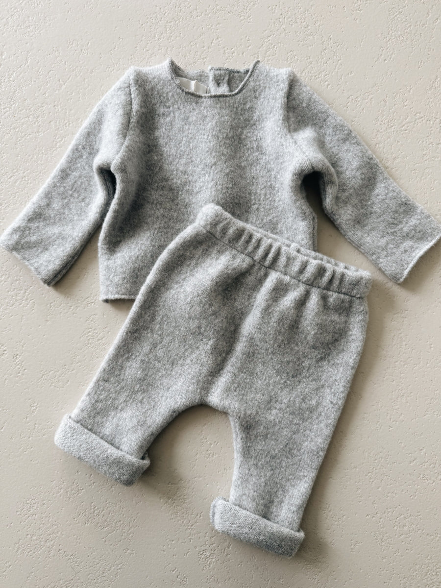 WOOL TROUSERS - LIGHT GREY