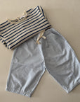 SKY BLUE STRIPES BAGGY TROUSERS - BABY & KIDS