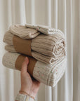 ORGANIC KNIT BLANKET - JELLY BEAN