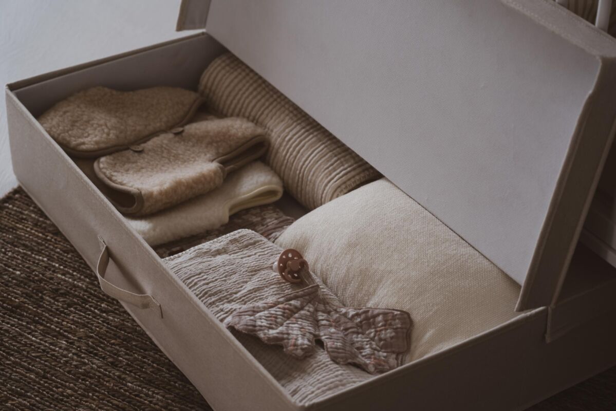 Opberglade – Linnen Grijs-Beige