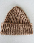 BABY BEANIE WOOL - CAMEL