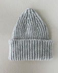 CHUNKY WOOL BEANIE 0-6m - GREY