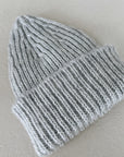 CHUNKY WOOL BEANIE 0-6m - GREY