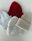 CHUNKY WOOL BEANIE 0-6m - GREY