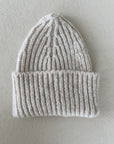 CHUNKY WOOL BEANIE 0-6m - NATURAL