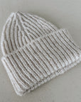 CHUNKY WOOL BEANIE 0-6m - NATURAL