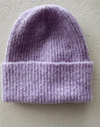 WOOL BEANIE 0-6m - LILAC