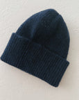 WOOL BEANIE 0-6m - NAVY